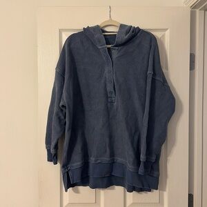 Aerie corded hoodie button up pullover